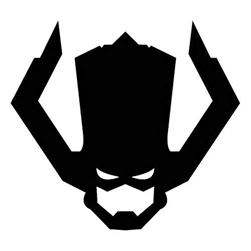 Marvel Comics Villian Galactus Head 5.5" Cartoon Stickers Symbol Decorative Die Cut Decal for Cars Tablets Laptops Skateboard - Black Color