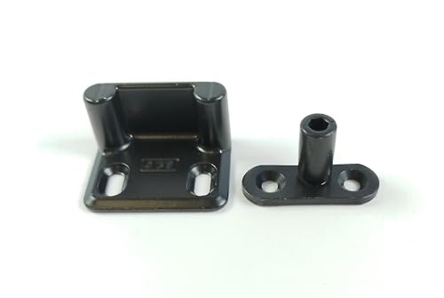 Piastra ad angolo Kit perni per spagnolette una e due ante - composto da un perno dritto + una piastra ad angolo