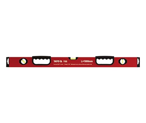 Yato YT-3024 Professional Spirit Level - 1000mm T Type, Magnetic, Impact Resistant Plastic, 45° Inclination, Industrial Tool