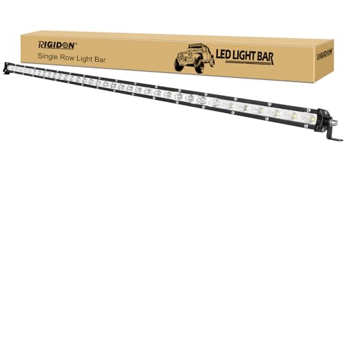 RIGIDON Listwa świetlna LED do jazdy 96 cm 180 W, wiązka punktowa powodziowa, listwa LED jednorzędowa Super Slim, 12 V 24 V do samochodów terenowych ciężarówek SUV UTE ATV 4 x 4, wodoodporna lampa