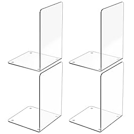 Acrylic Bookends 4 Pcs,...
