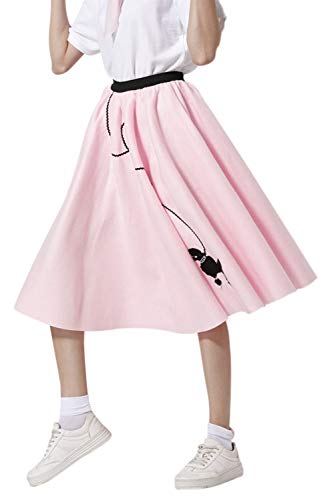 Disfraz Niñas Set 4 Piezas Falda Poodle Años 50 Rosa S miniatura 5