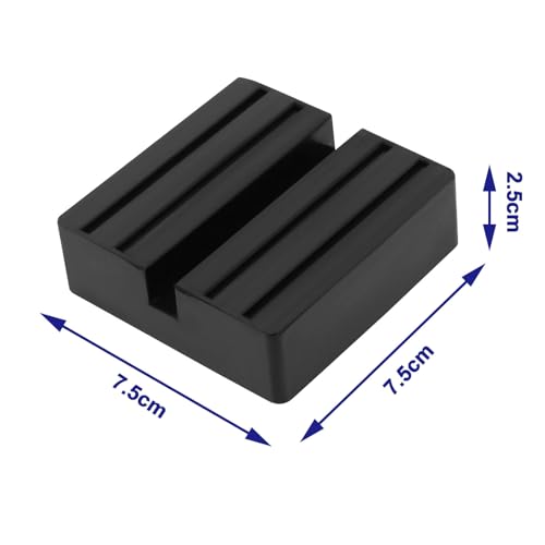 Image of SING F LTD 4pcs Slotted Square Car Jack Rubber Blocks 7.5 x 7.5 x 2.5cm Slotted Rubber Frame Rail Protector Square Pinch Welds Protector Lift Jack Pad for Toe Jack Axle Stands