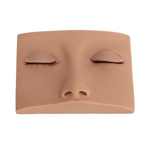 Eyelash Extension Mannequin, 3 works Reusable Eyelash Dummy Eyelid for Salon (Light Brown) - Image 4