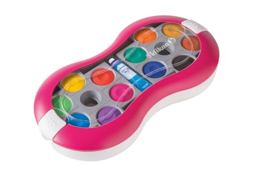 Pelikan Deckfarbkasten Space 24 Farben + 1 Tube Deckweiß Magenta 1 Stück