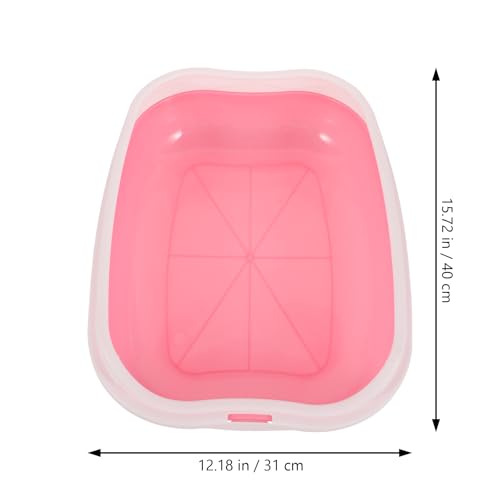 Mipcase set arenero para gatos plástico rosa miniatura 2