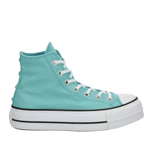 Converse Unisex Chuck Taylor All Star High Top Canvas Platform - Lace up Closure Style - Teal 72