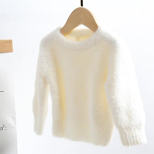 Image of Curipeer Baby Sweater Solid Ruffle Basis Pullover Sweater Turtleneck Longsleeve Fall Clothes for Baby Girl and Boy 6M-4T
