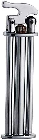 Antique Collection Cigarette Lighter,Retro Style Flint Lighter,Windproof Butane Refillable Lighter, Ultra-Thin Stainless Steel Creative Lighter,Portable Flame Adjustable Cigarette Lighter