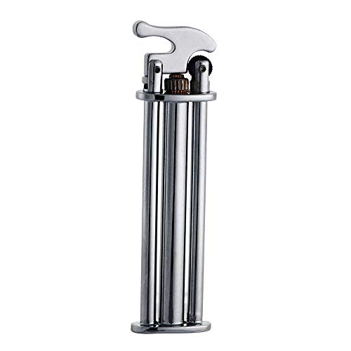 Antique Collection Cigarette Lighter,Retro Style Flint Lighter,Windproof Butane Refillable Lighter, Ultra-Thin Stainless Steel Creative Lighter,Portable Flame Adjustable Cigarette Lighter #TOP24
