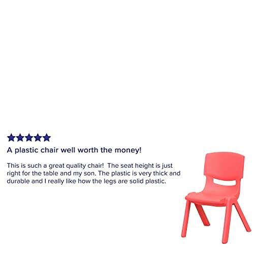 Image of Flash Furniture Whitney 4 Pack Red Plastic Stackable School Chair with 10.5'' Seat Height