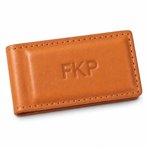 Personalized Leather Magnetic Money Clip
