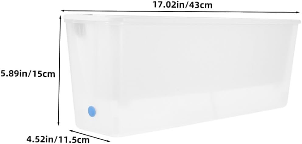 2Pcs Self Watering Rectangular Planter Box for Indoor Outdoor Balcony Window Sill Space-Saving Narrow Design Weather-Resistant Plastic Vegetable Planter for Urban Gardens