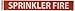 NMC A1241R Pipemarkers Sign, Legend"Sprinkler FIRE", 14" Length x 2" Height, 1-1/4" Letter Size, Pressure Sensitive Vinyl, White on Red (Pack of 25)