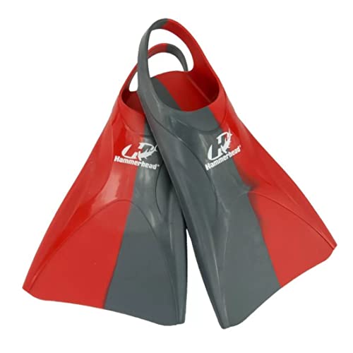 Nadadeira Hammerhead Premium Fins - Cinza/Vermelho