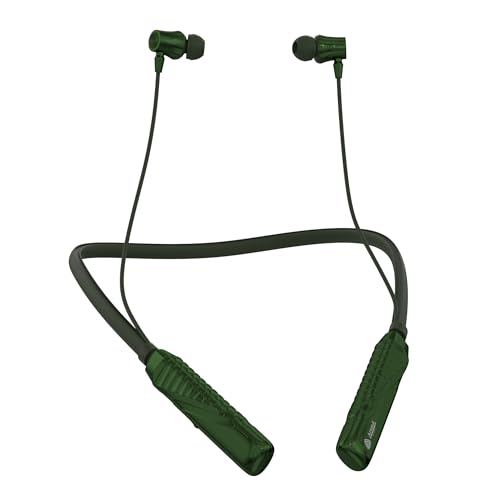 Image of AROMA NB124 Blynk Neckband Bluetooth, Metallic Grey | Upto 100 Hours Playtime, ENC, Voice Changer, Fast Charging, In Ear