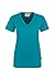 Produktbild HAKRO Damen V-Shirt Classic - 126 - smaragd - Größe: XL