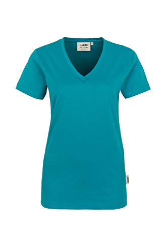 Preisvergleich Produktbild HAKRO Damen V-Shirt Classic - 126 - smaragd - Größe: XL