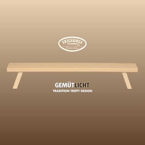 WEIGLA - Schwibbogenbank aus dem Erzgebirge I Natur I Fensterbank Innen Holz I dekorative Schwibbogen Erhöhung aus Buchenholz I Weihnachten I Podest für Lichterbogen I Holzbank I - 60 x 7,5 x 11 cm WEIGLA - Schwibbogenbank aus dem Erzgebirge I Natur I Fensterbank Innen Holz I dekorative Schwibbogen Erhöhung aus Buchenholz I Weihnachten I Podest für Lichterbogen I Holzbank I - 60 x 7,5 x 11 cm