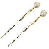 2 Pack TOP SEWING Metal Hair Sticks for Buns Simply Design Light Hair Pins for Summer Hairstyle...