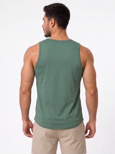 Image of CHKOKKO Men's Workout Gym T-Shirt Lightweight Sleeveless T-Shirt