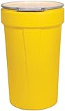 Eagle 55 Gallon Plastic Drum with Lid, Metal Lever-Lock, 39.1