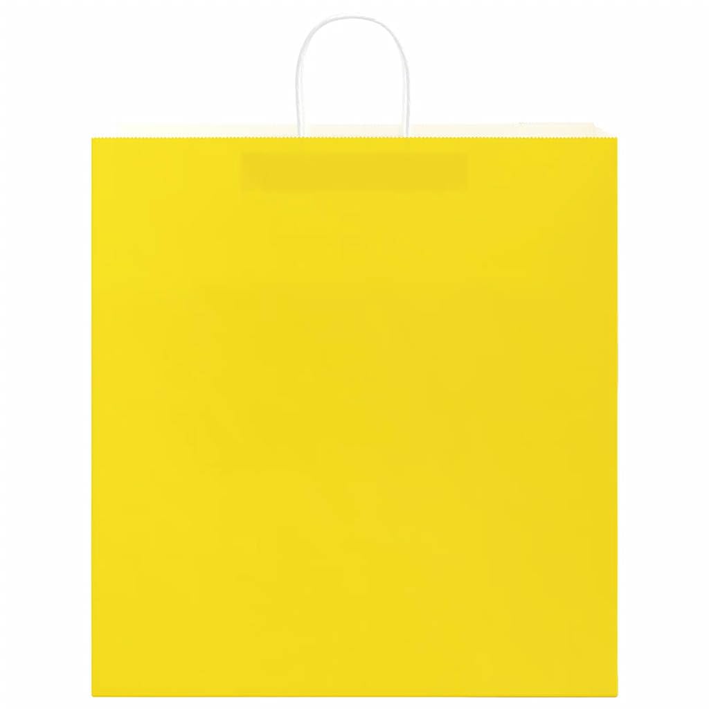 Papiertragetaschen 50 Stk Mit Henkeln Gelb 45x17x48 Cm