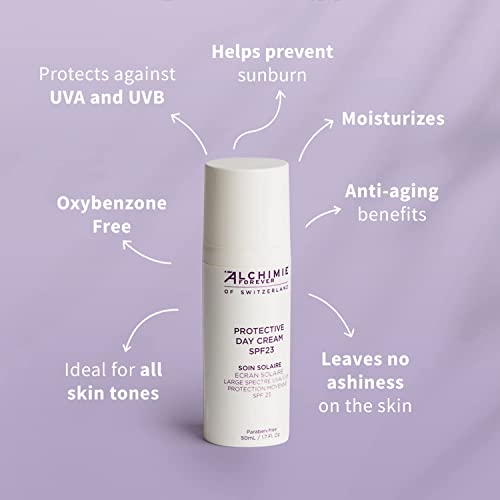 Alchimie Forever Protective Day Cream SPF 23 | Benzene-Free Protects Against UVA & UVB and Hydrates | 1.7 Fl Oz