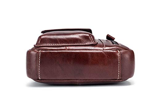 Chest-Bag-Men-Genuine-Leather-Chest-Bag-BULLCAPTAIN-Crossbody-Shoulder-Bag-Sling-Bags-Backpack-Messenger-Bag-Daypack-For-Business-Casual-Sport-Hiking-Travel-Dark-Brown