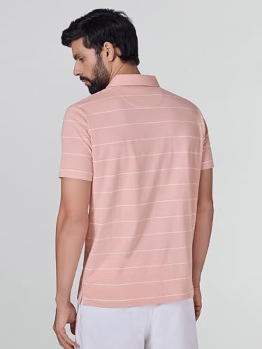 Image of XYXX Iinea Men's Stripe Cotton T-Shirt | Polo Collor Tshirts | Half Sleeves | Stripe-Slim Fit