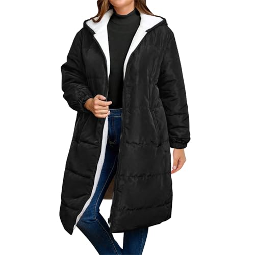 Veste longue en sherpa pour les journées froides, manteau mi-long douillet de ville