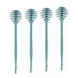 UTHCLO 4個ハニースティック 搅拌棒 ジャムかき混ぜ棒 ハニーディッパー 紅茶用 製 携帯便利 お手入れ簡単