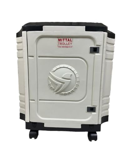 MITTAL Home Ups Cabinet Inverter Battery Trolley Strong & Convenient | 7 Wheels | MCB Locks | Unmatched Strength & Durability (Black & White)