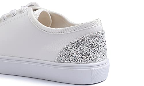 Image of FEVERSOLE Women's Fashion Dress Sneakers Party Bling Casual Flats Embellished Shoes