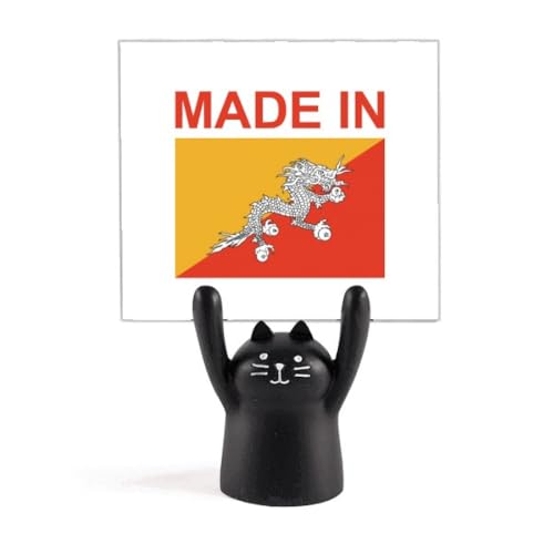 Support pour mémo chat noir Bhoutan Country Love anti papiers perdus