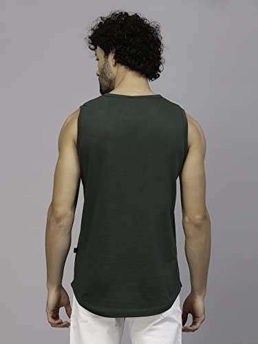 Image of RIGO Stylish Cotton Printed Vest for Men | Round Neck, Slim Fit, Sleeveless T-shirt Vest for Man | Casual Innerwear Sando for Men & Boys - Perfect for Workouts Gym, Vacations, and Beaches