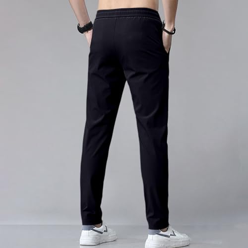 Wide Leg Mens Lounge Pants Drawstring Elastic Waist Soft Lightweight Relaxed Fit Stretchy Lounge Pants with Pockets3