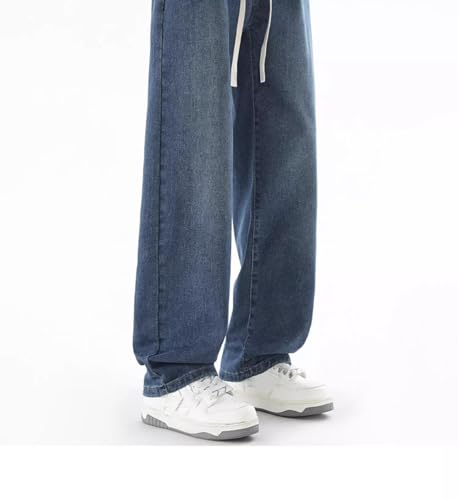 Men's Summer Jeans Loose Straight Wide-Leg Pants4