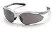 Pyramex Fortress Safety Eyewear, Gray Lens With Silver Frame