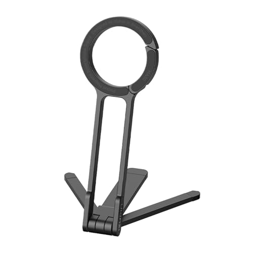 Trépied de téléphone portable aluminium pliable support smartphone bureau noir