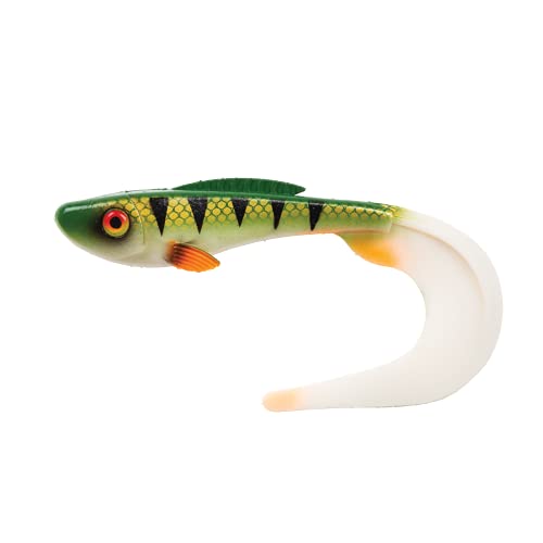 Abu Garcia Beast Curl Tail Leurre Souple Brochet - Leurre Souple de Type Swimbait pour la Pêche du Brochet au Bigbait Cover