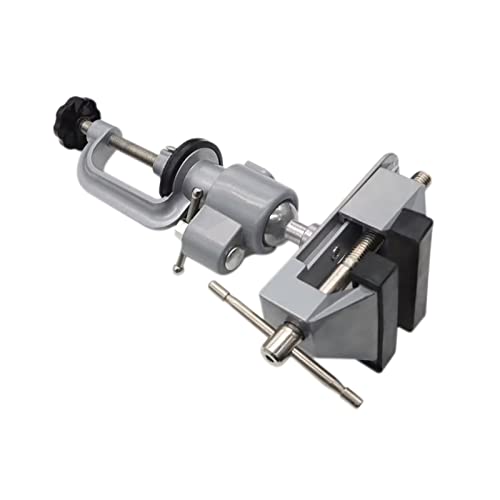 Bench Vise, Portable Work Bench Clamp Vise With Tilts Rotate 360°, 3" Home Table Vise Clamp-On For Woodworking, Drilling, Sawing, Jewelry Making #TOP3