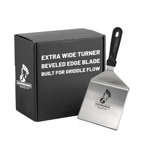 Sasquash Spatula, Stainless Steel Spatula, Mammoth Smash Burger Spatula For Kitchen Use, Extra Wide...