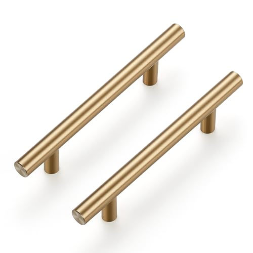 Image of Ravinte 15 Pack 6 inch Cabinet Pulls Champagne Bronze Stainless Steel Kitchen Drawer Pulls Cupboard Handles Cabinet Handles 3.75 inch Hole Center