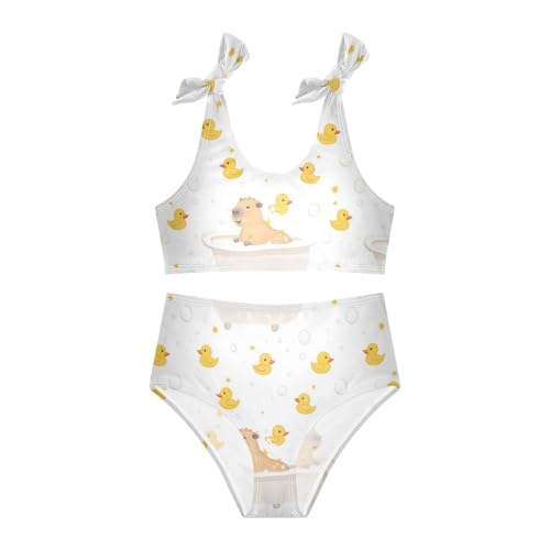 Wusikd Cute Capybara Girls Swimsuits Two Piece Ducks Swimwear Bikini Set for for Girls Size 3T3