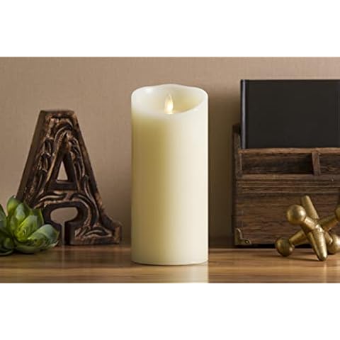 Luminara 6.5" Flameless Ivory Pillar Candle Cover