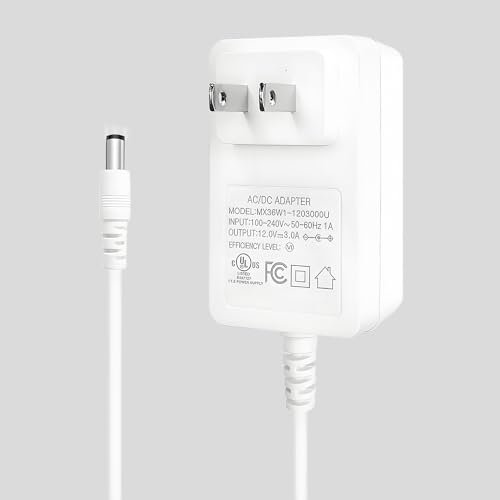 Image of 12v 3A Led Strip Light Power Adapter, AC to DC 100V-240V Transformer with DC Output for Neon Rope Light 2835 5050 Strip Light Led