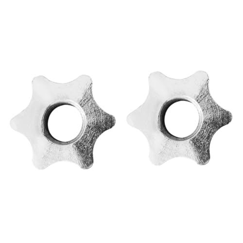 TOPPERFUN 1pairs Barbell Nut Dual Safety Screw Collars for Secure Weight Lifting Easy to Remove and Install for Dumbbell and Barbell Workouts and Stability