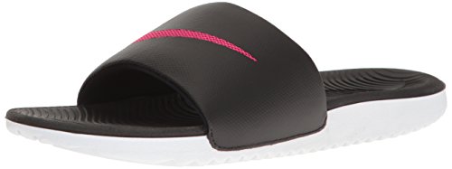 NIKE Women s Kawa Slide Sandal, Black Vivid Pink, 9 B(M) US
