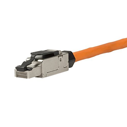 Odedo® 2x Cat.6A RJ45 Crimp Connector Field Assembleable Cat 7 10 Gigabit 2er Set Stecker, Silver - Image 5